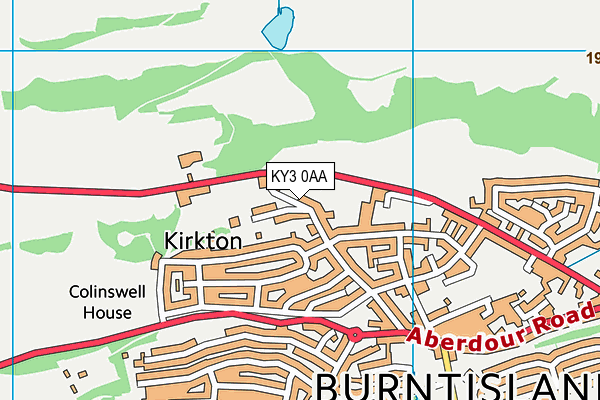 KY3 0AA map - OS VectorMap District (Ordnance Survey)