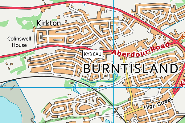 KY3 0AU map - OS VectorMap District (Ordnance Survey)