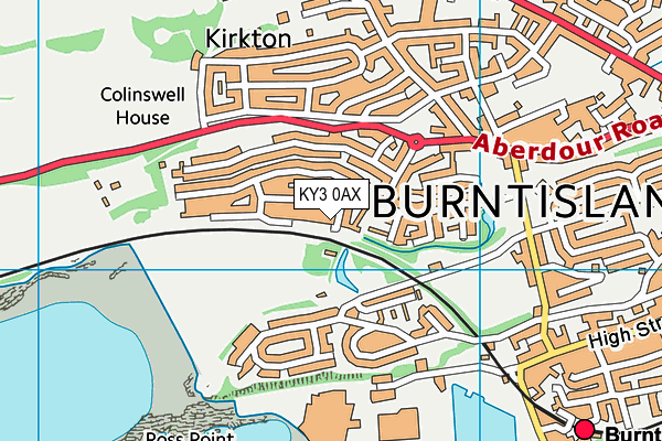 KY3 0AX map - OS VectorMap District (Ordnance Survey)