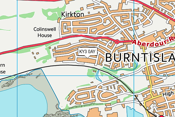 KY3 0AY map - OS VectorMap District (Ordnance Survey)