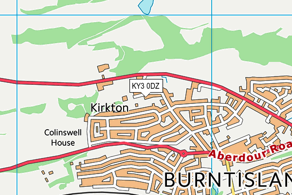 KY3 0DZ map - OS VectorMap District (Ordnance Survey)