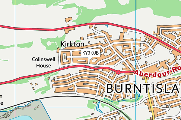 KY3 0JB map - OS VectorMap District (Ordnance Survey)