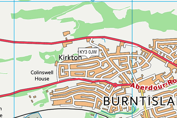 KY3 0JW map - OS VectorMap District (Ordnance Survey)