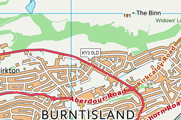 KY3 0LD map - OS VectorMap District (Ordnance Survey)