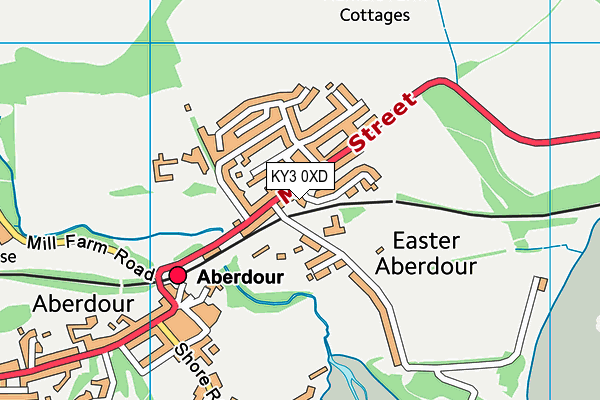 KY3 0XD map - OS VectorMap District (Ordnance Survey)