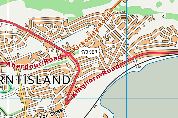 KY3 9ER map - OS VectorMap District (Ordnance Survey)