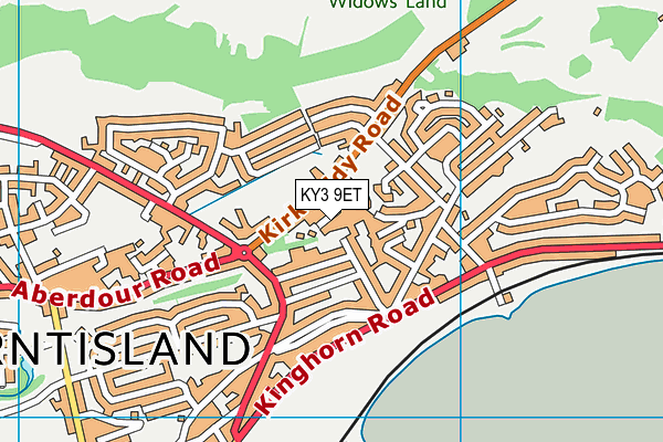 KY3 9ET map - OS VectorMap District (Ordnance Survey)