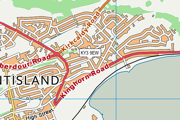 KY3 9EW map - OS VectorMap District (Ordnance Survey)