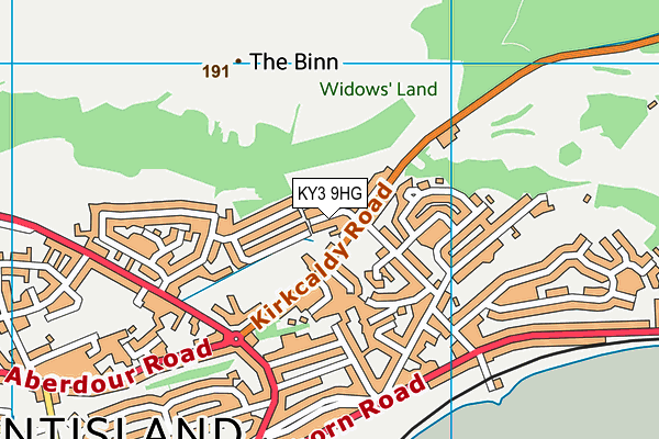 KY3 9HG map - OS VectorMap District (Ordnance Survey)