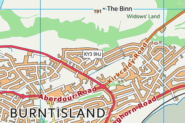 KY3 9HJ map - OS VectorMap District (Ordnance Survey)