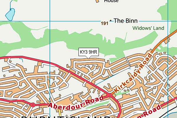 KY3 9HR map - OS VectorMap District (Ordnance Survey)