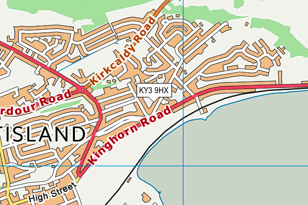 KY3 9HX map - OS VectorMap District (Ordnance Survey)