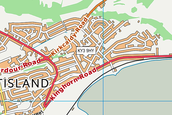 KY3 9HY map - OS VectorMap District (Ordnance Survey)