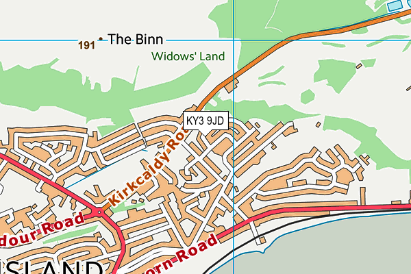 KY3 9JD map - OS VectorMap District (Ordnance Survey)