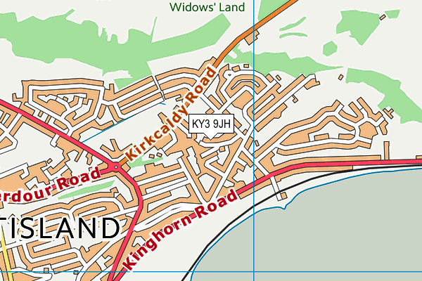 KY3 9JH map - OS VectorMap District (Ordnance Survey)