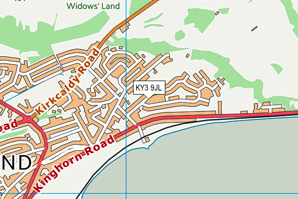 KY3 9JL map - OS VectorMap District (Ordnance Survey)