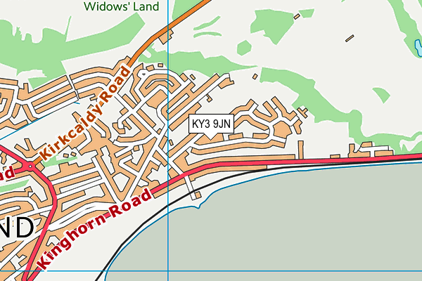 KY3 9JN map - OS VectorMap District (Ordnance Survey)