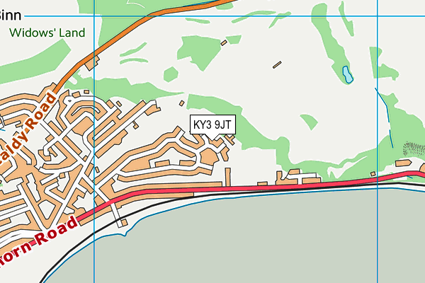 KY3 9JT map - OS VectorMap District (Ordnance Survey)