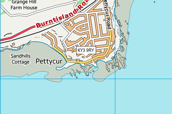 KY3 9RY map - OS VectorMap District (Ordnance Survey)