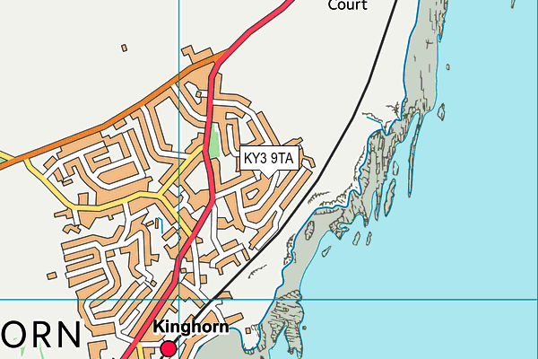 KY3 9TA map - OS VectorMap District (Ordnance Survey)