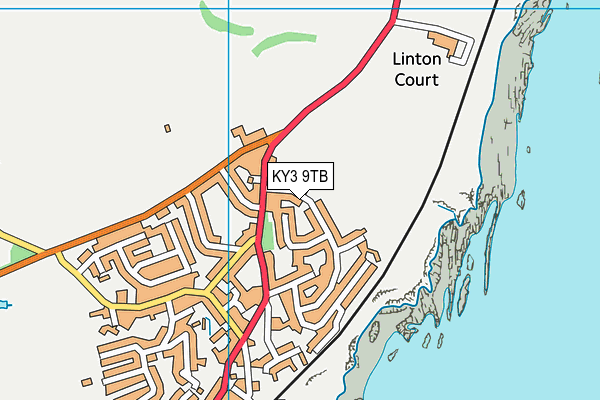 KY3 9TB map - OS VectorMap District (Ordnance Survey)