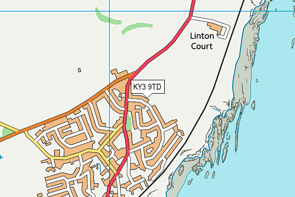 KY3 9TD map - OS VectorMap District (Ordnance Survey)