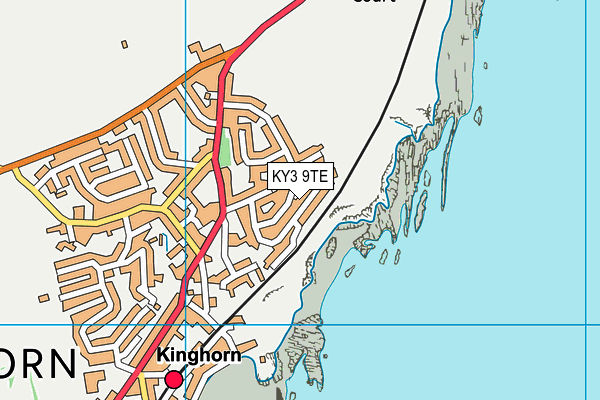 KY3 9TE map - OS VectorMap District (Ordnance Survey)