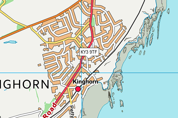 KY3 9TF map - OS VectorMap District (Ordnance Survey)