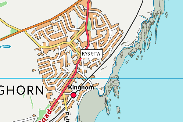 KY3 9TW map - OS VectorMap District (Ordnance Survey)