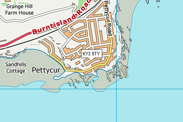 KY3 9TY map - OS VectorMap District (Ordnance Survey)