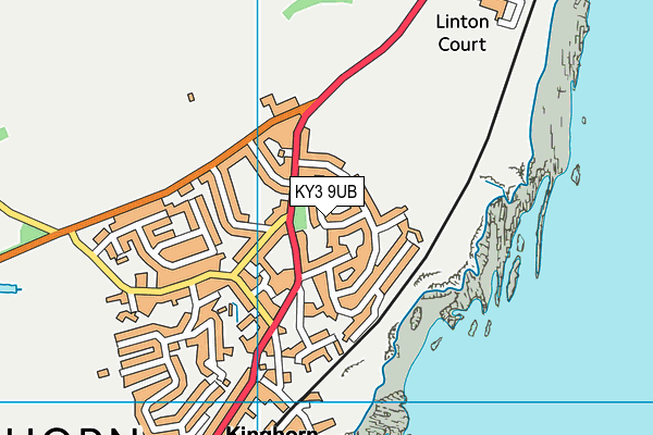 KY3 9UB map - OS VectorMap District (Ordnance Survey)