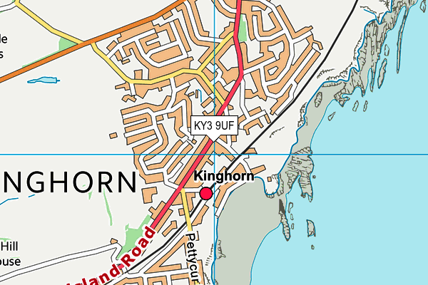 KY3 9UF map - OS VectorMap District (Ordnance Survey)