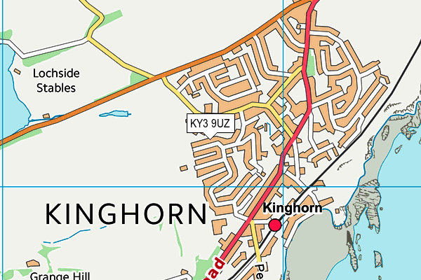 KY3 9UZ map - OS VectorMap District (Ordnance Survey)