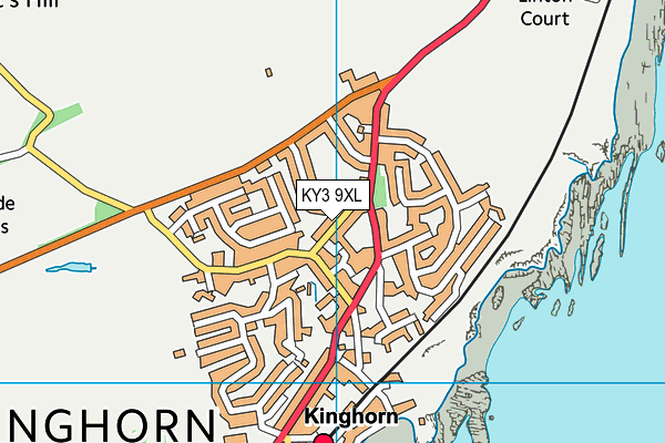 KY3 9XL map - OS VectorMap District (Ordnance Survey)