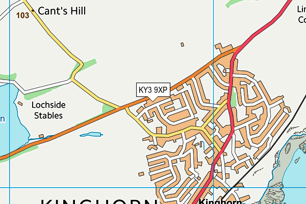 KY3 9XP map - OS VectorMap District (Ordnance Survey)