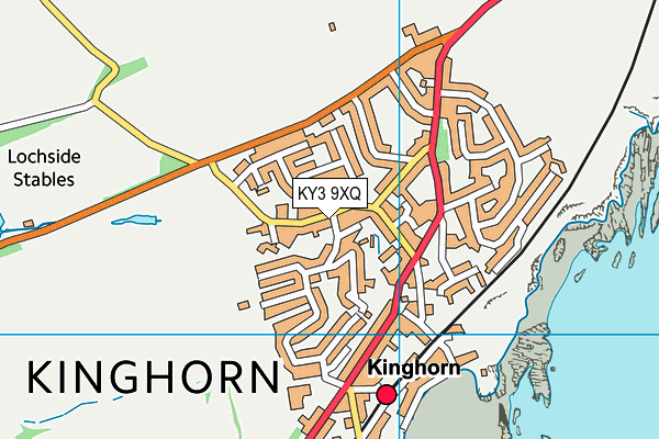 KY3 9XQ map - OS VectorMap District (Ordnance Survey)