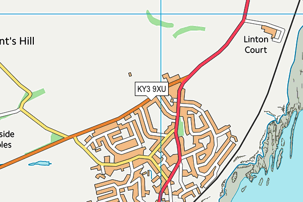 KY3 9XU map - OS VectorMap District (Ordnance Survey)