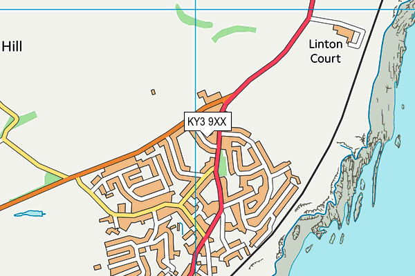 KY3 9XX map - OS VectorMap District (Ordnance Survey)