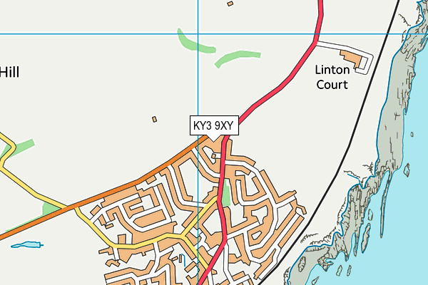 KY3 9XY map - OS VectorMap District (Ordnance Survey)