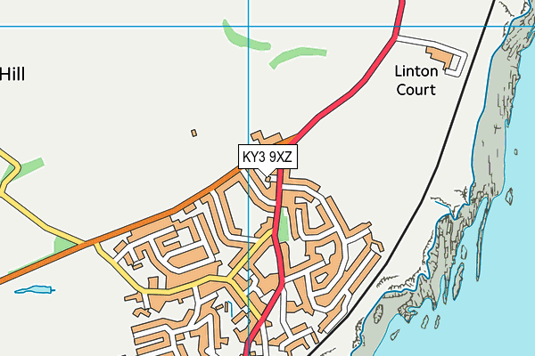 KY3 9XZ map - OS VectorMap District (Ordnance Survey)