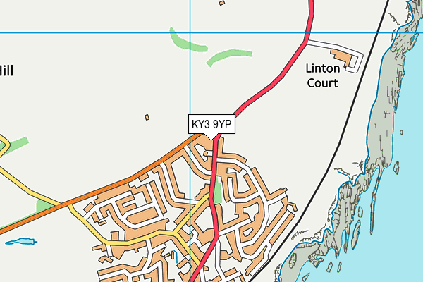 KY3 9YP map - OS VectorMap District (Ordnance Survey)