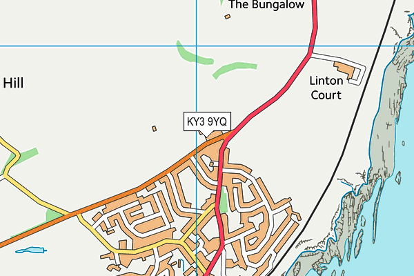 KY3 9YQ map - OS VectorMap District (Ordnance Survey)