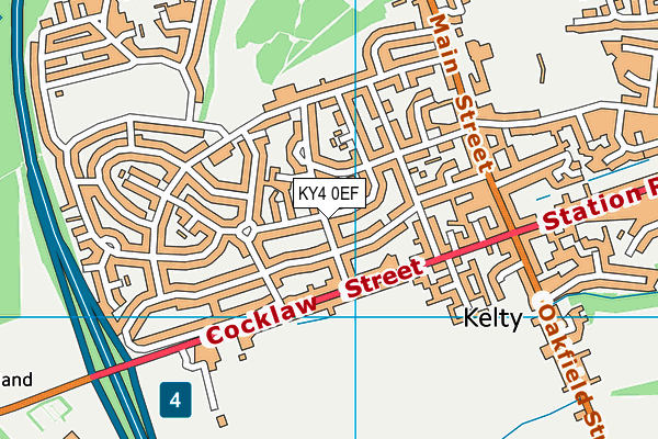 KY4 0EF map - OS VectorMap District (Ordnance Survey)