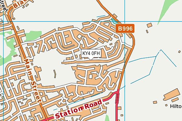 KY4 0FH map - OS VectorMap District (Ordnance Survey)