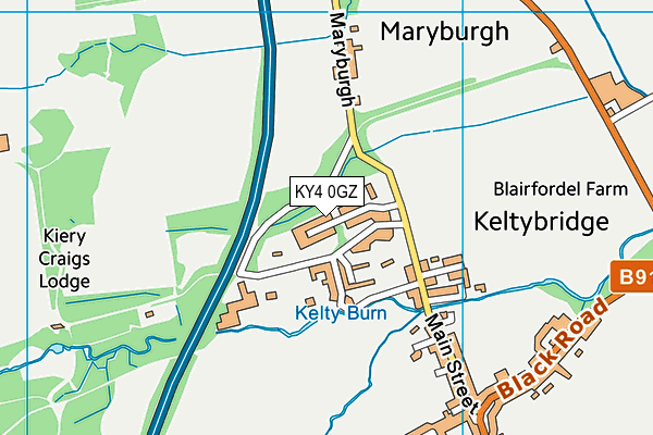 KY4 0GZ map - OS VectorMap District (Ordnance Survey)