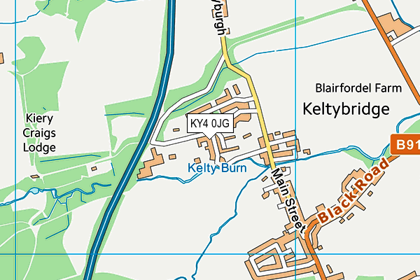 KY4 0JG map - OS VectorMap District (Ordnance Survey)