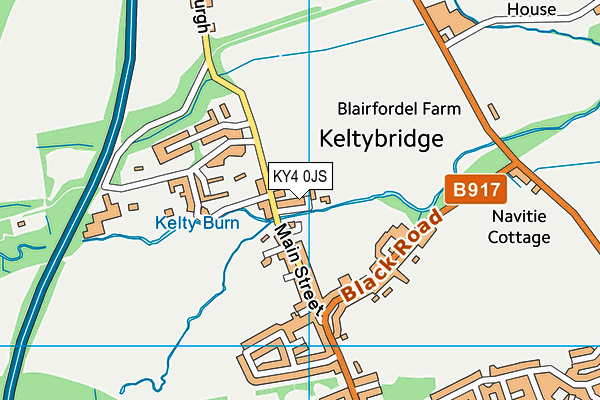 KY4 0JS map - OS VectorMap District (Ordnance Survey)