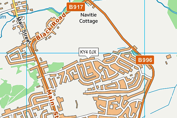 KY4 0JX map - OS VectorMap District (Ordnance Survey)