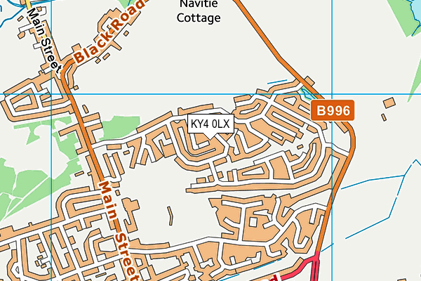 KY4 0LX map - OS VectorMap District (Ordnance Survey)