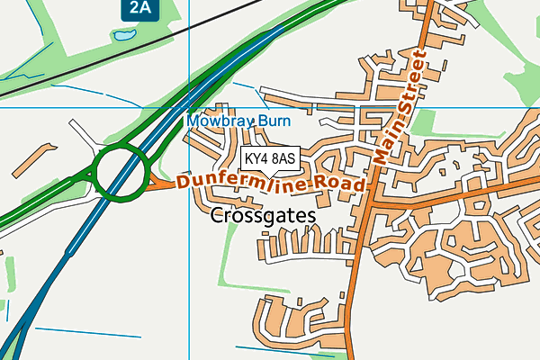 KY4 8AS map - OS VectorMap District (Ordnance Survey)